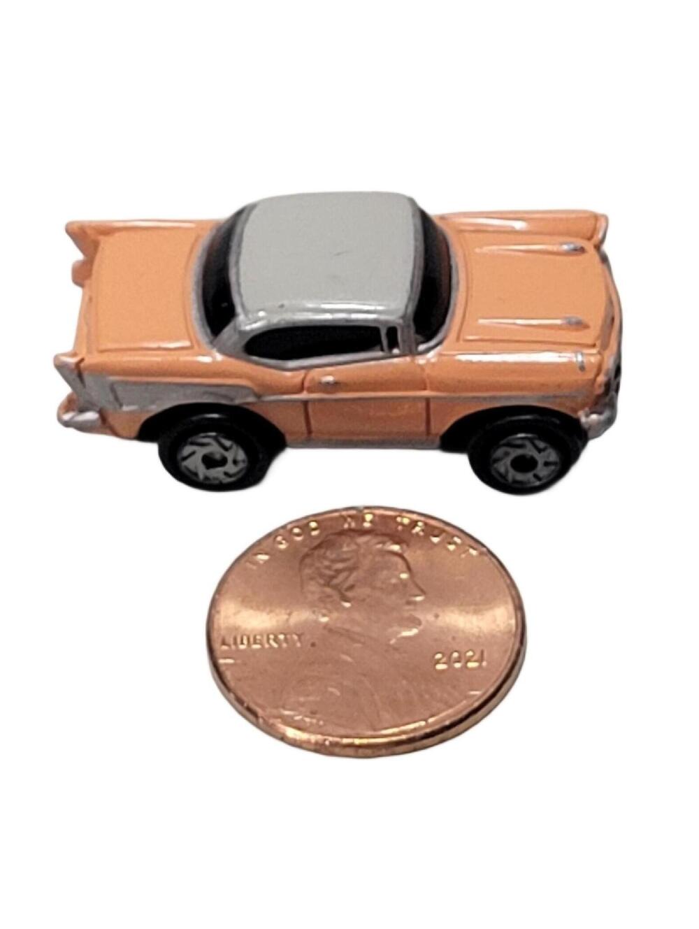 Micro Machines Vehicle 1957 Chevy Chevrolet Belair Bel Air Pink Salmon 1994